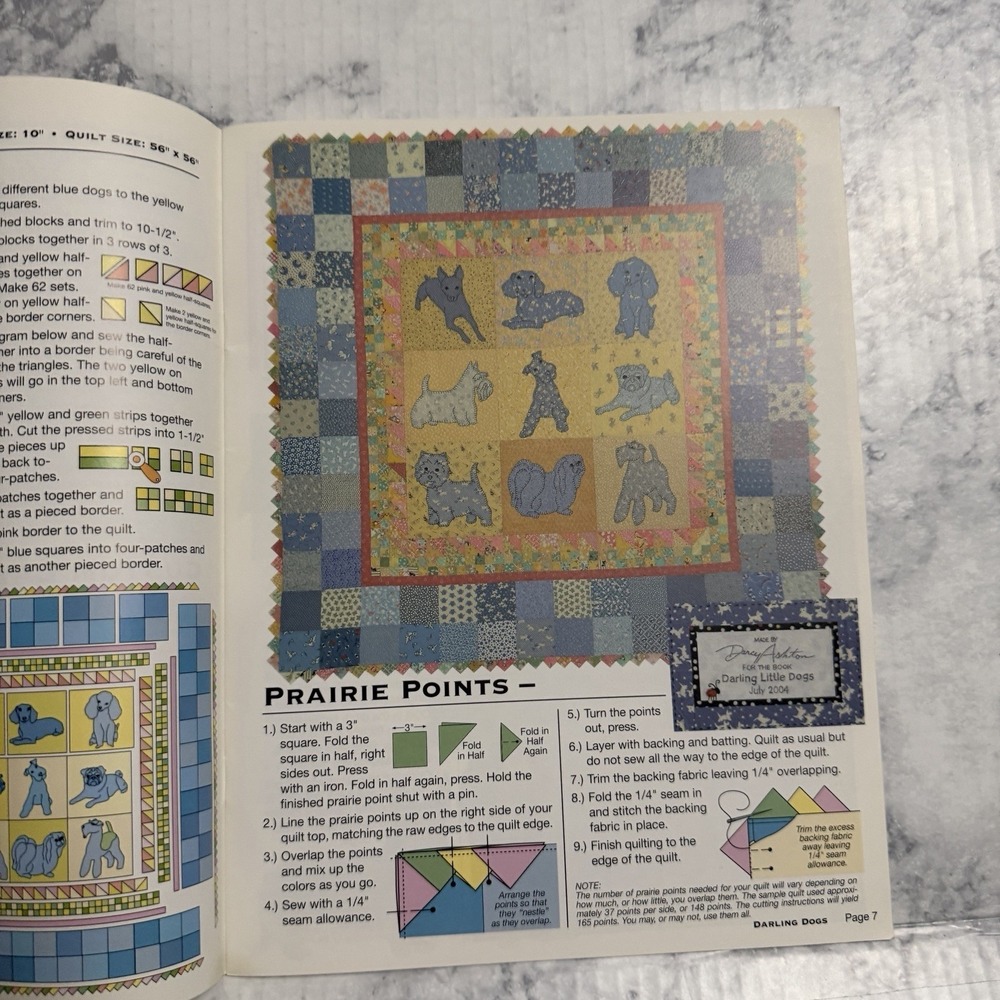 Quilt Pattern Book - Darling Little Dogs by Darcy Ashton 35 Types Craft Projects - Picture 8 of 16